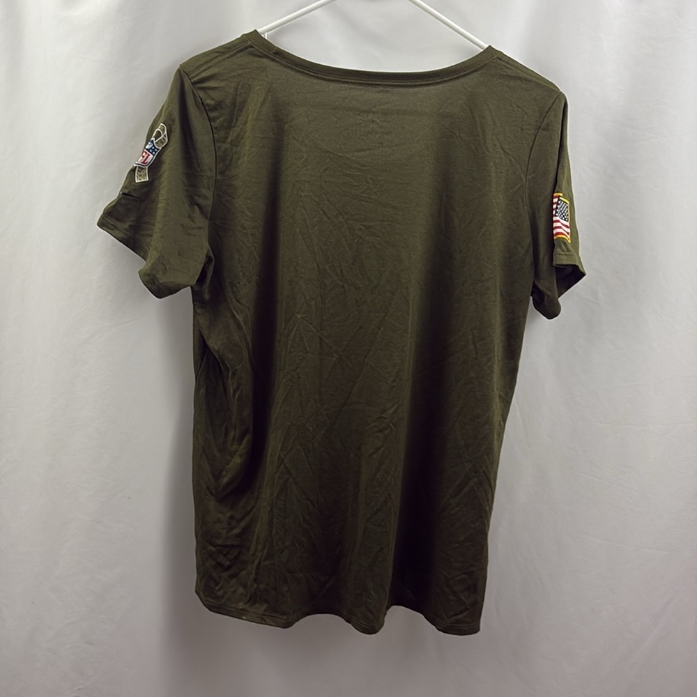 Kansas City Chiefs Women’s Nike Salute To Service T-shirt Size XL Army Green NFL - Picture 7 of 8